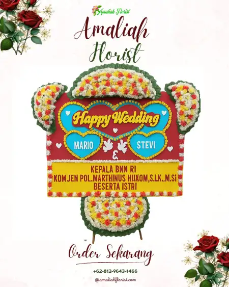 Papan Bunga Pernikahan Pukul